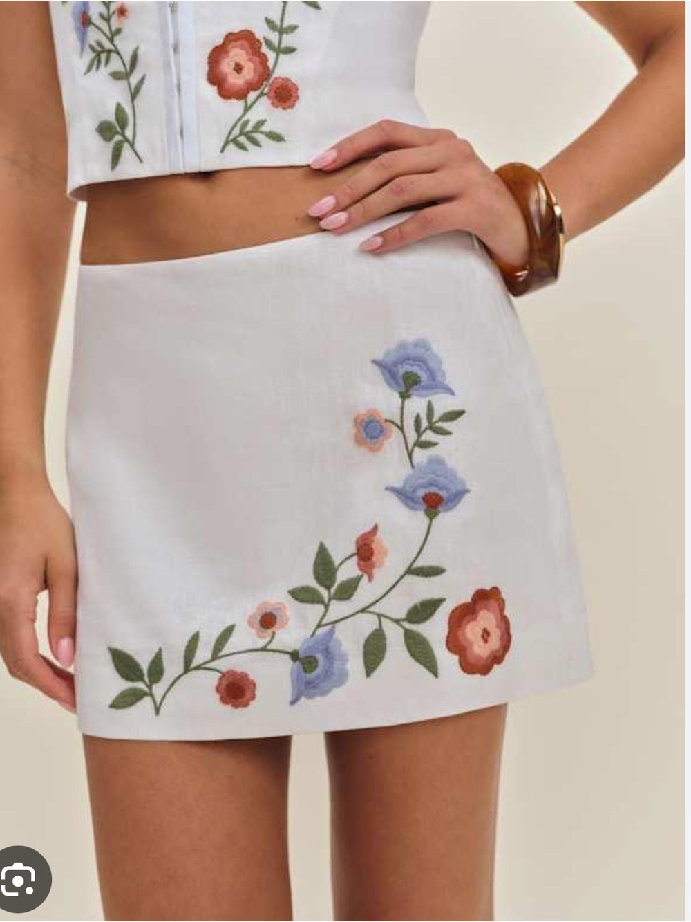 NWT Reformation Ren  Linen Skirt